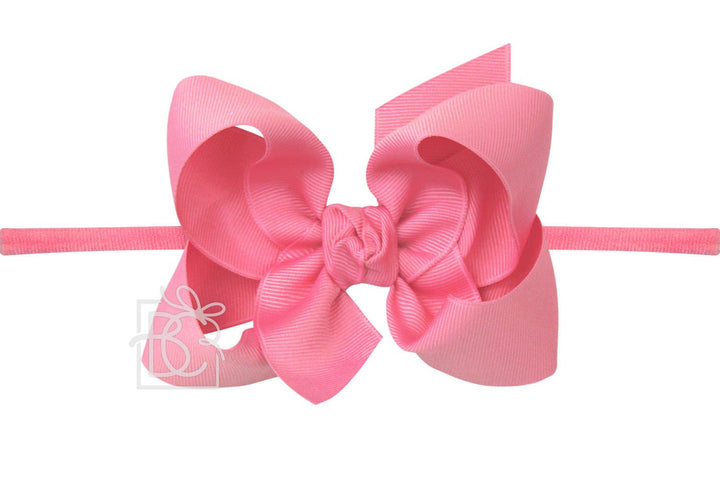 HOT PINK PANTYHOSE HEADBAND WITH BOW