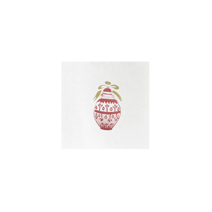 RED GINGER JAR COCKTAIL NAPKIN