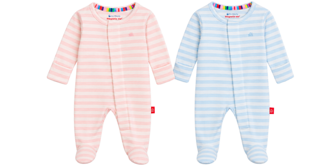 Stripe Organic Cotton Footie