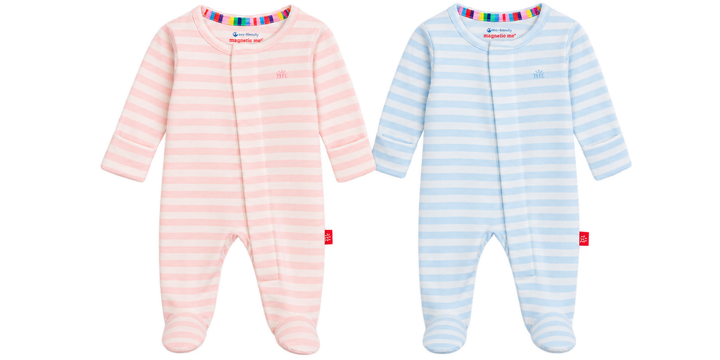 Stripe Organic Cotton Footie