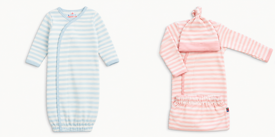 Stripe Organic Cotton Gown Set
