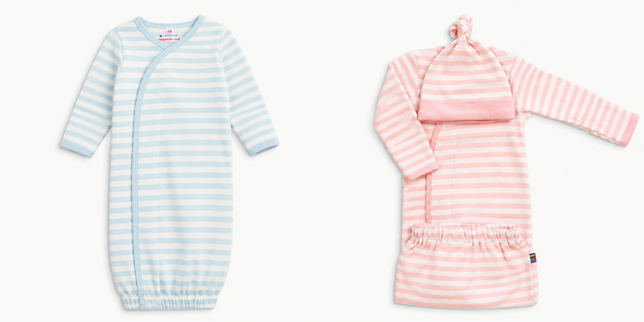 Stripe Organic Cotton Gown Set