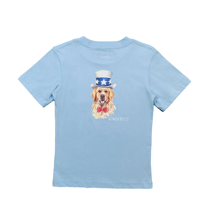 PATRIOTIC LAB LIGHT BLUE TEE