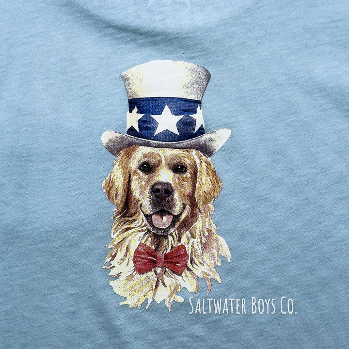 PATRIOTIC LAB LIGHT BLUE TEE