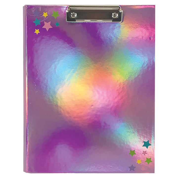 PINK HOLOGRAPHIC CLIPBOARD SET