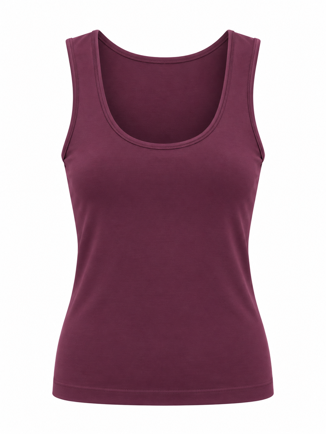 PLUM U-NECK SEAMLESS TANK