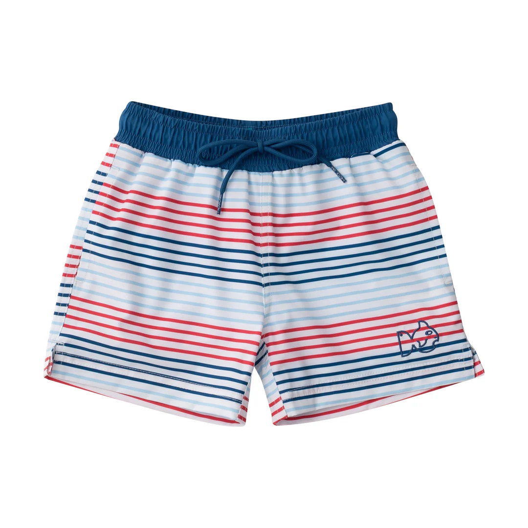 AMERICANA STRIPE BOOGIE BOARD SWIM TRUNK