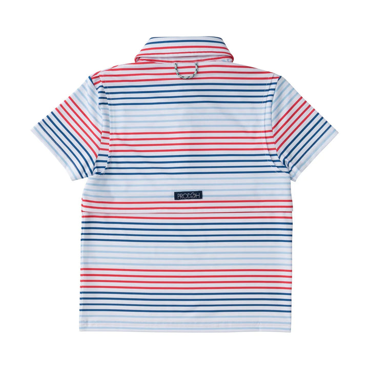 AMERICANA STRIPE PERFORMANCE POLO