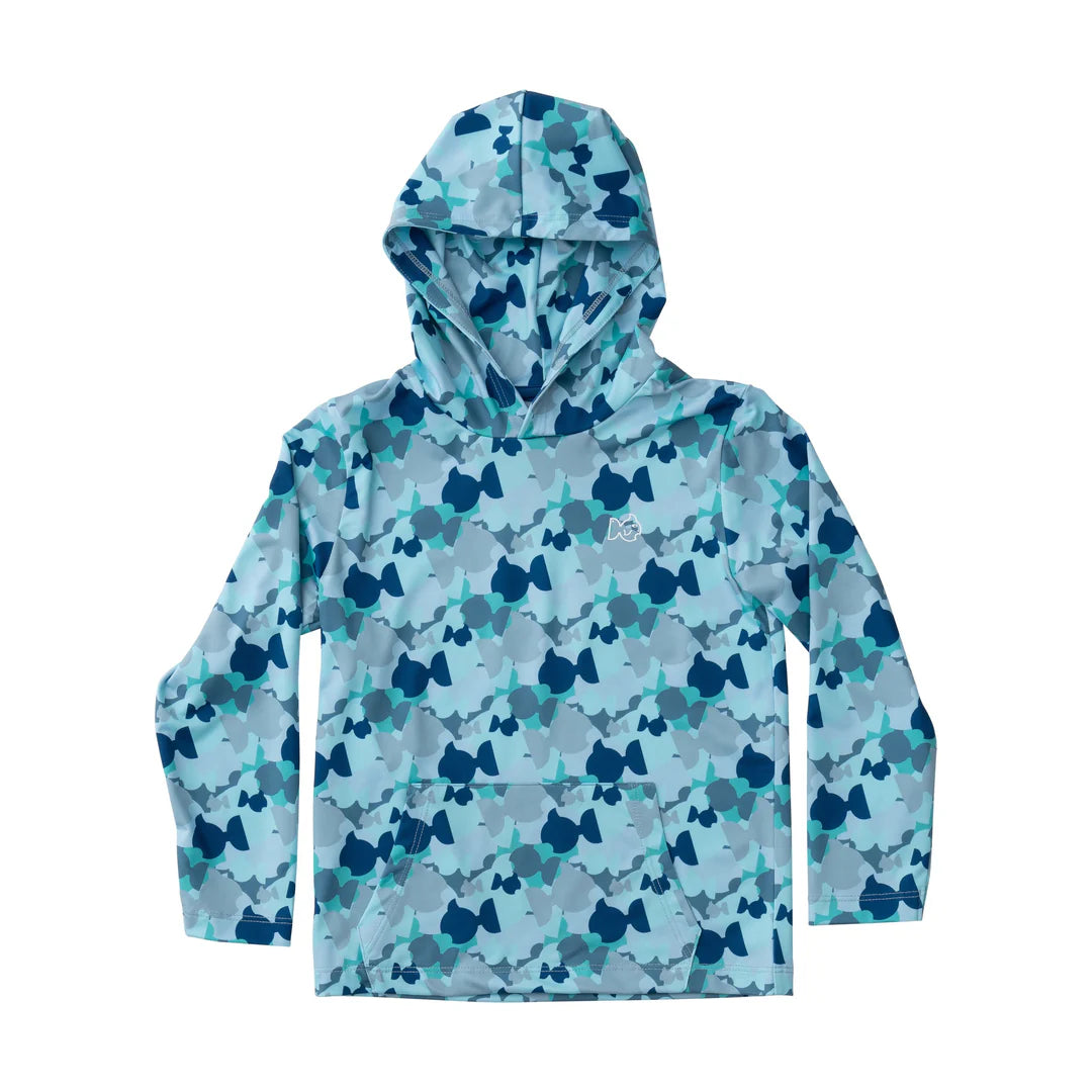 WHITE MARLIN FISH CAMO PERFORMANCE HOODIE