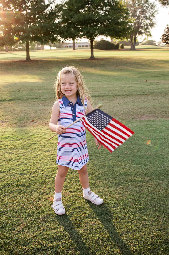 AMERICANA STRIPE PERFORMANCE DRESS