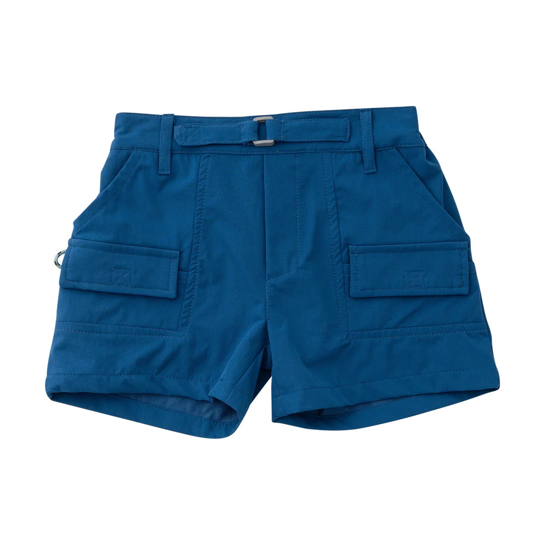 NAVY BLUE BOYS SHORTS ON WHITE BACKGROUND