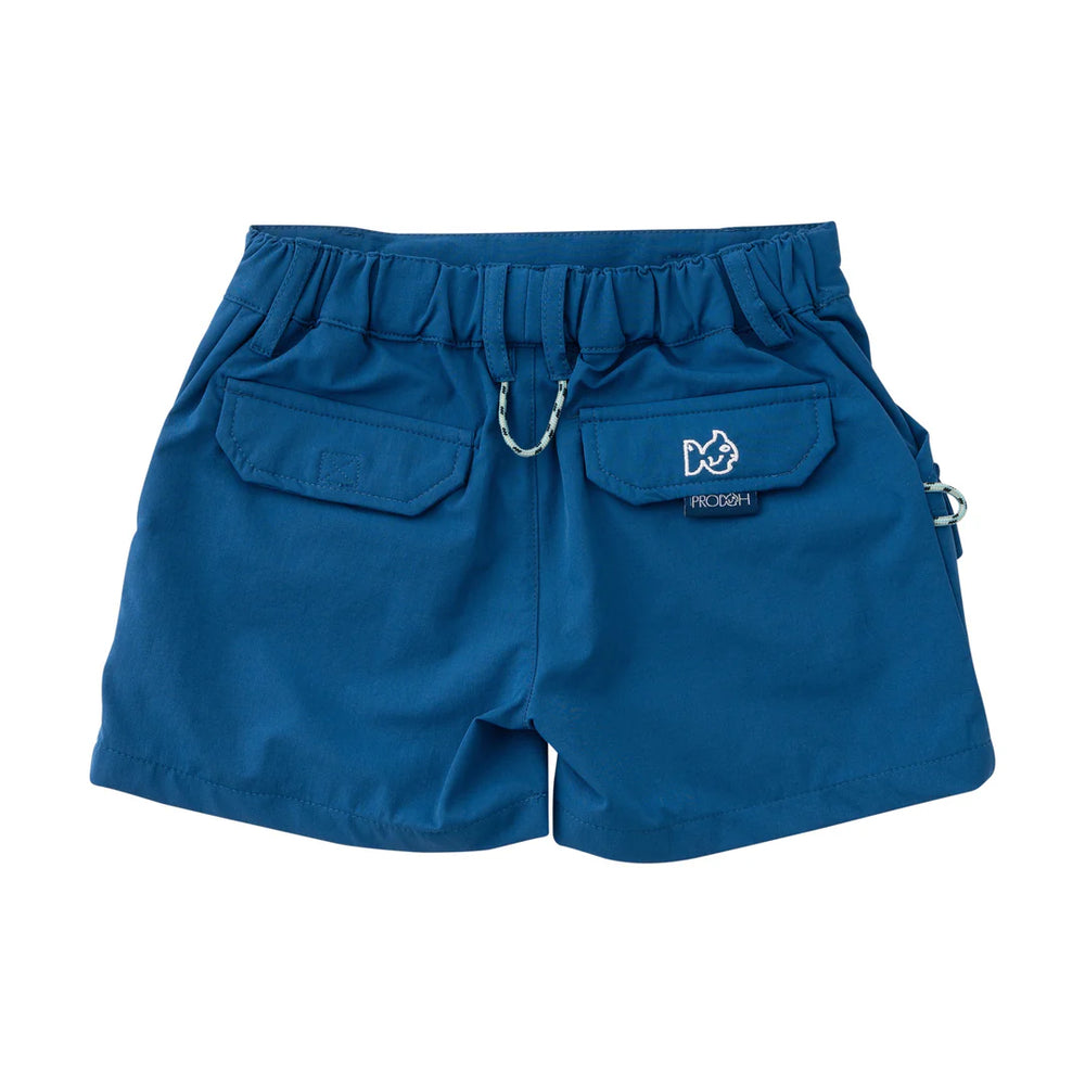 NAVY BLUE BOYS SHORTS ON WHITE BACKGROUND