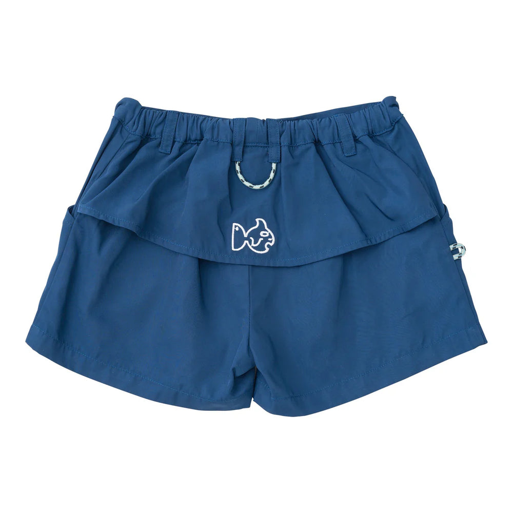 NAVY BLUE BOYS SHORTS ON WHITE BACKGROUND
