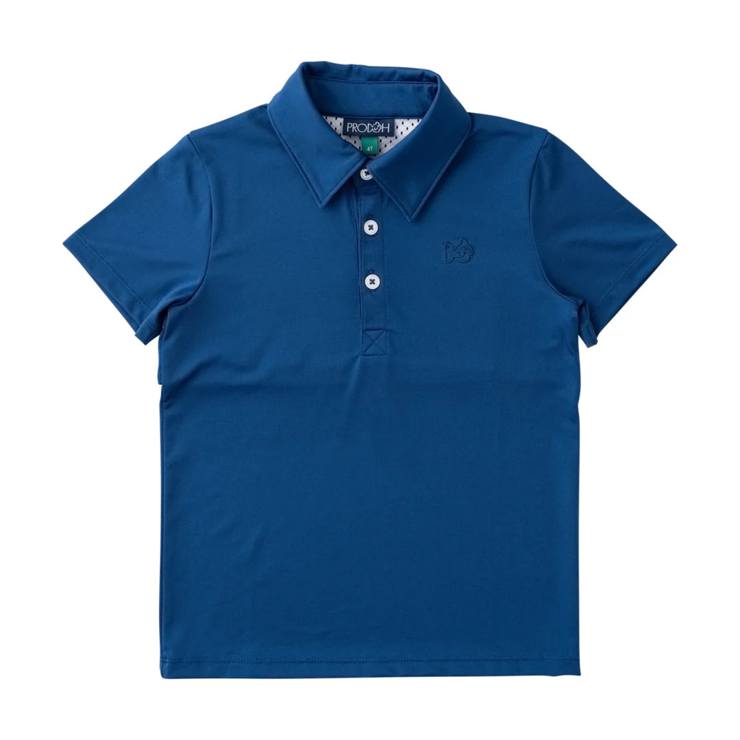 NAVY COLLARED KIDS SHORTSLEEVE POLO SHIRT