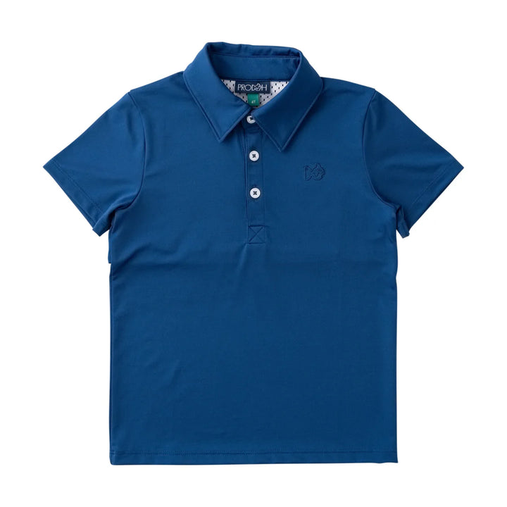 NAVY COLLARED KIDS SHORTSLEEVE POLO SHIRT