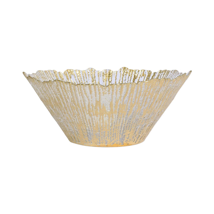 RUFOLO GLASS GOLD LARGE DEEP BOWL