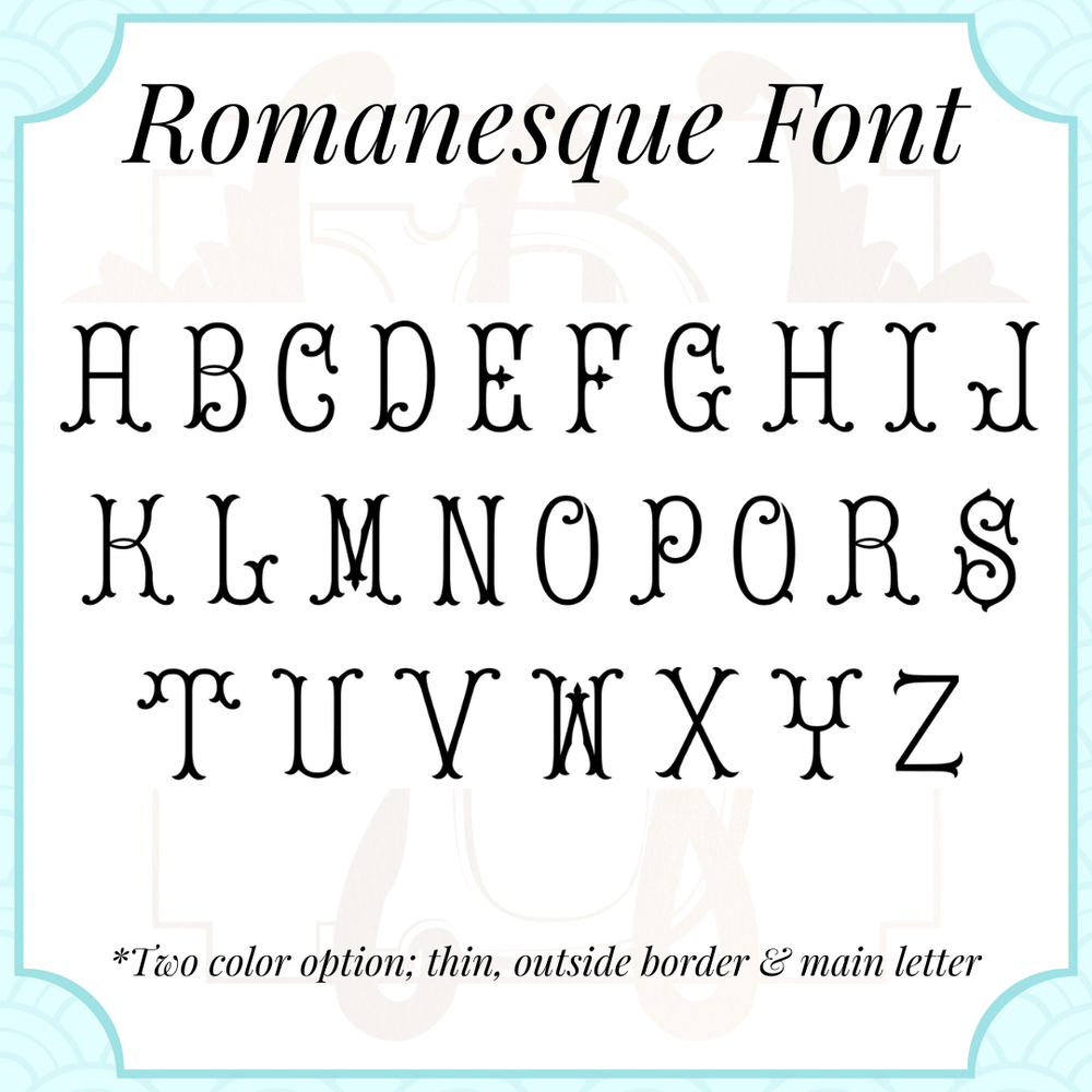 font with letters drawn out 