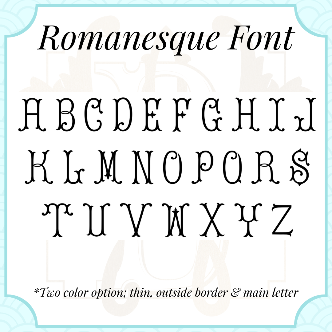 font with letters drawn out 