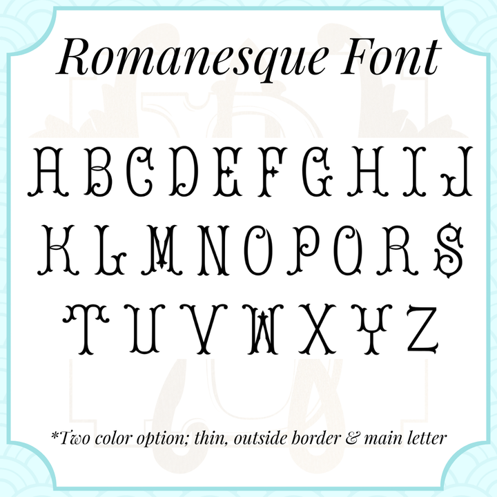 font with letters drawn out 