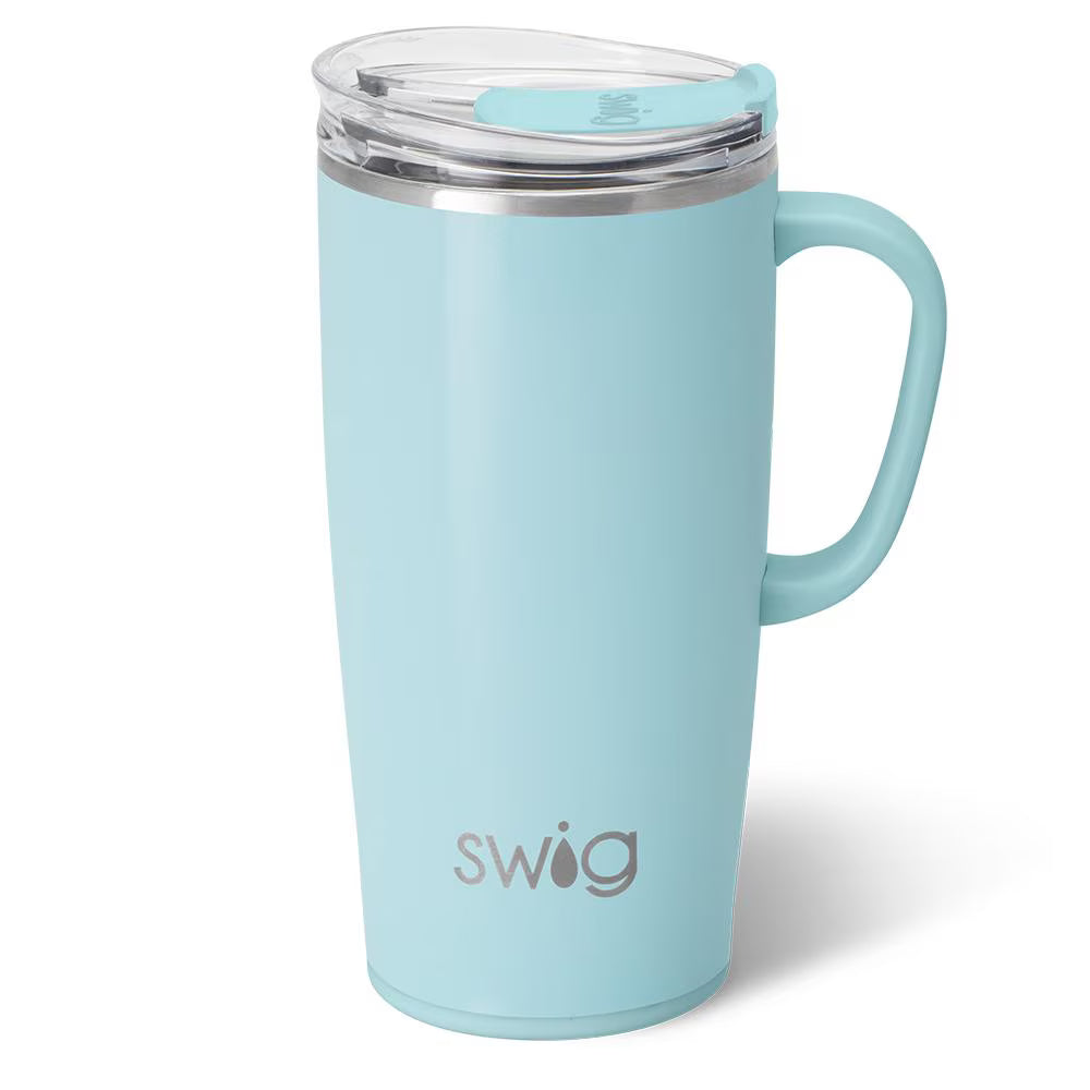 SHIMMER AQUAMARINE TRAVEL MUG 22OZ
