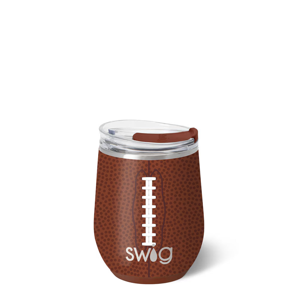 FOOTBALL STEMLESS WINE CUP 12OZ
