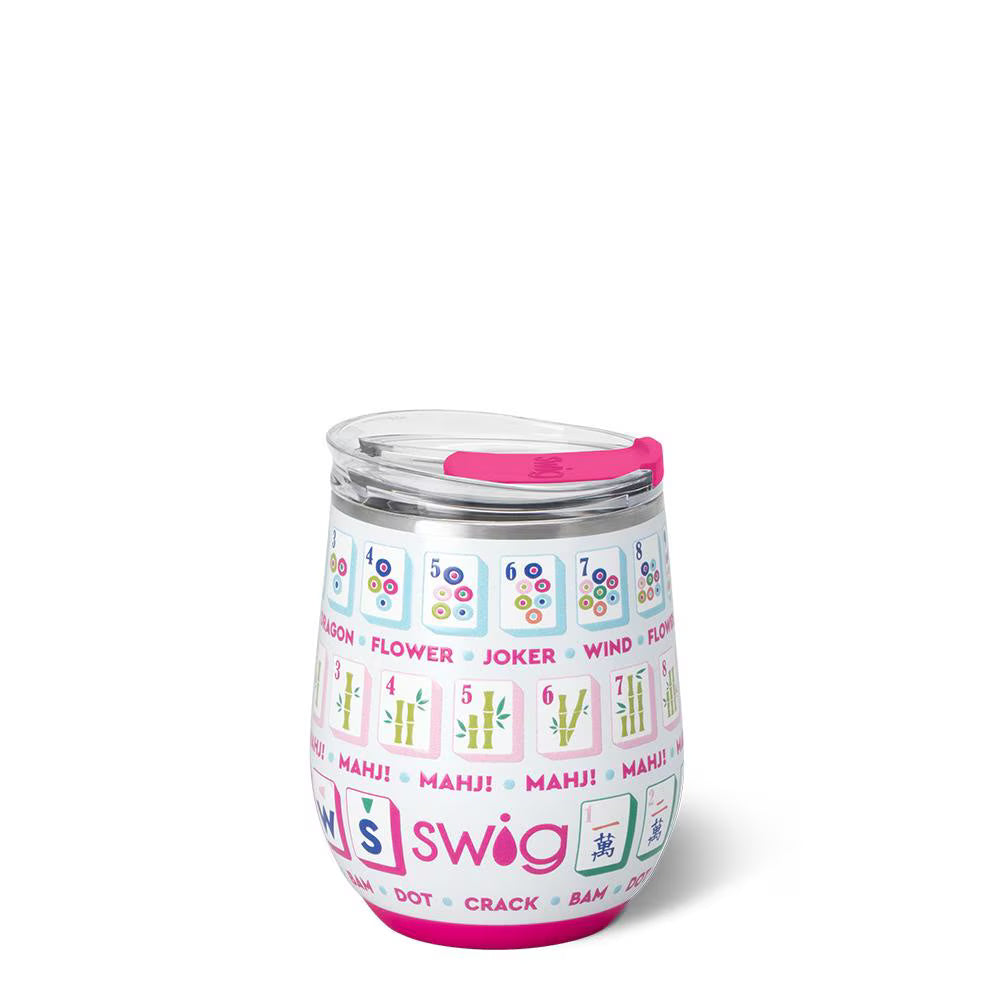 MAHJONG STEMLESS WINE CUP 12OZ