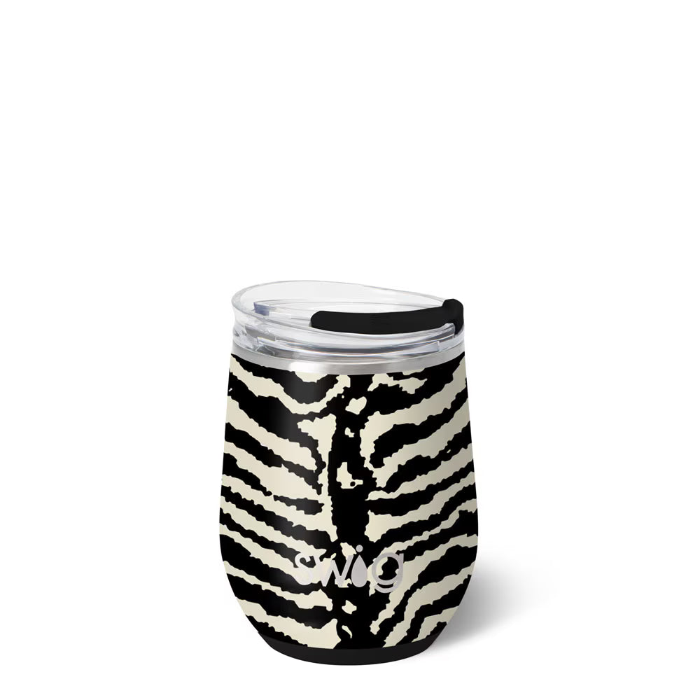 ZEBRA STEMLESS WINE CUP 12OZ