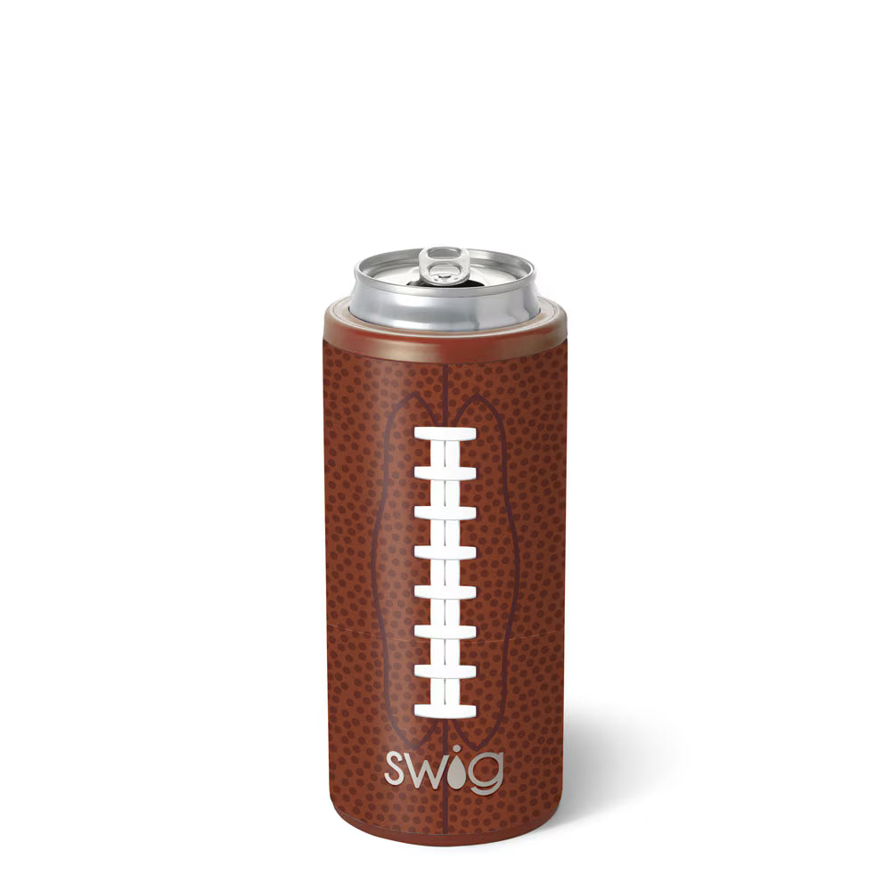 FOOTBALL SKINNY CAN COOLER 12OZ
