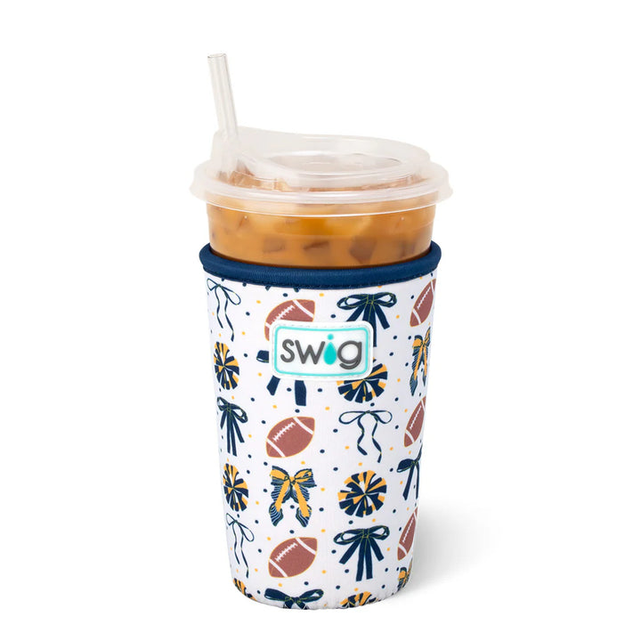 WE'VE GOT SPIRIT NAVY & YELLOW ICED CUP COOLIE