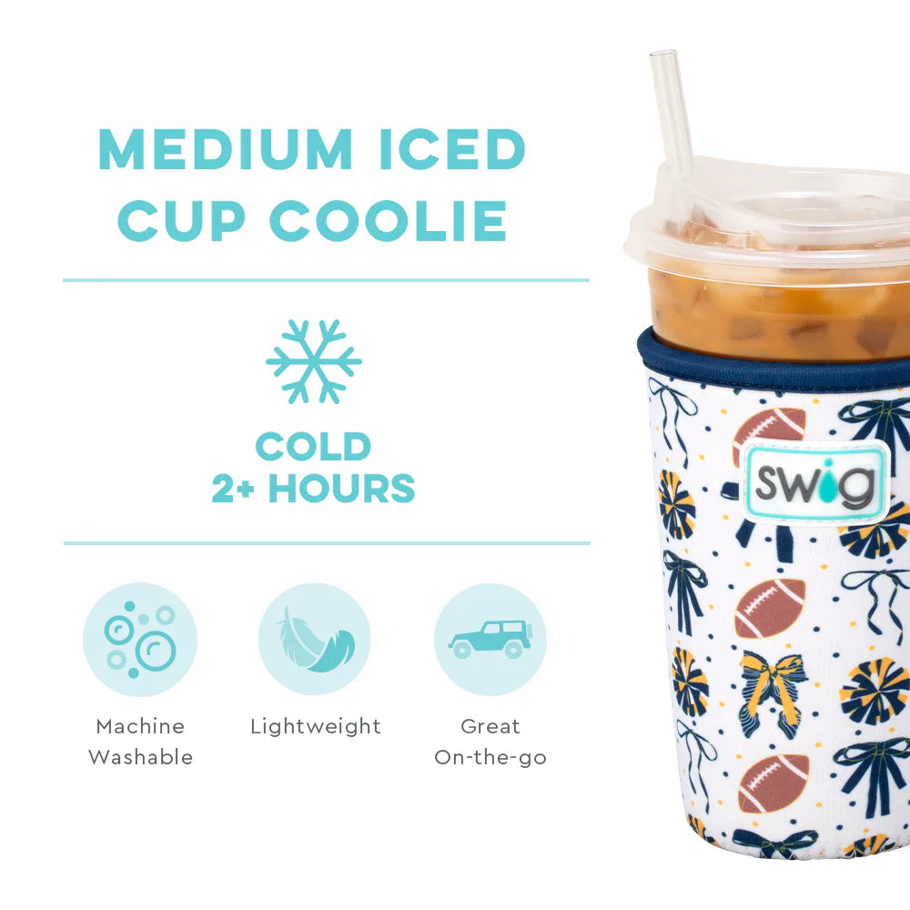 WE'VE GOT SPIRIT NAVY & YELLOW ICED CUP COOLIE