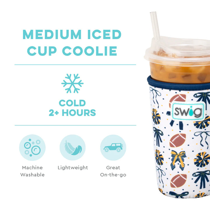 WE'VE GOT SPIRIT NAVY & YELLOW ICED CUP COOLIE
