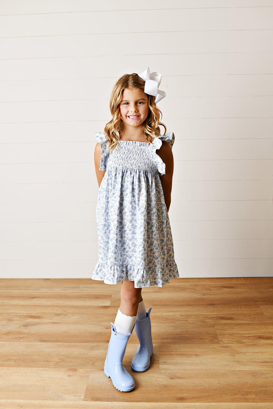 Girls Chintz Floral Square Neck Dress | Swoon Baby Clothing