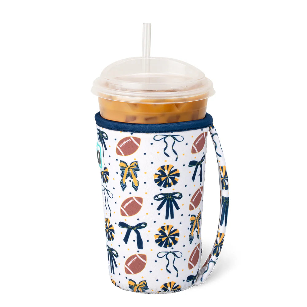 WE'VE GOT SPIRIT NAVY & YELLOW ICED CUP COOLIE