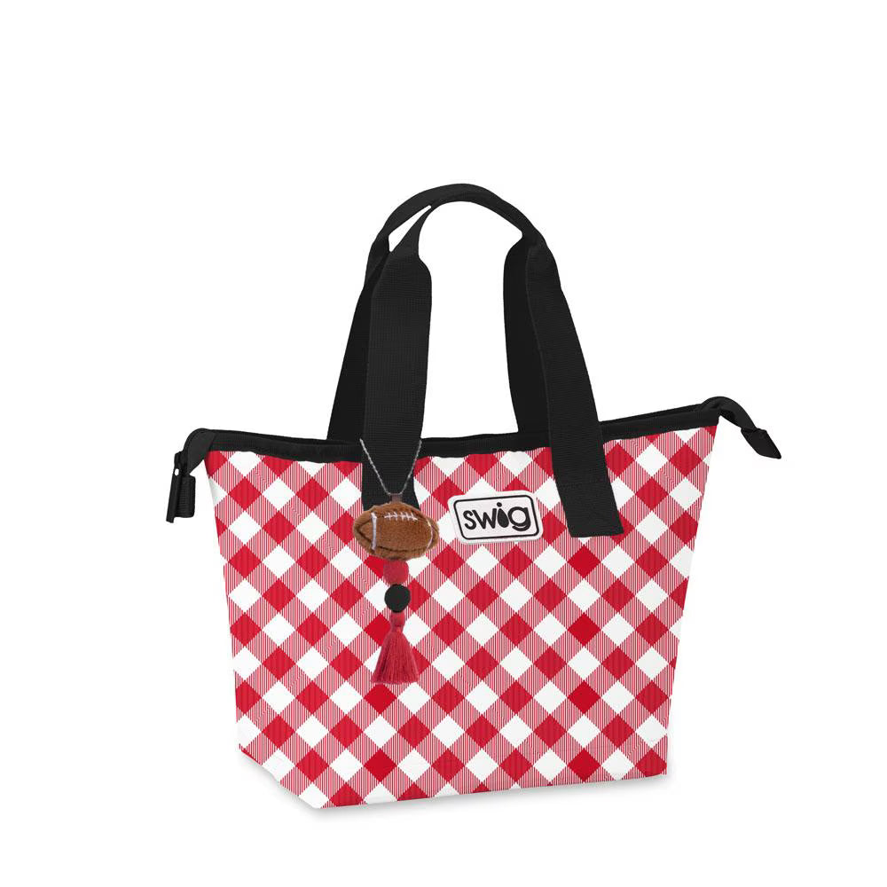 GAMEDAY GINGHAM RED + BLACK LUNCHI LUNCH BAG