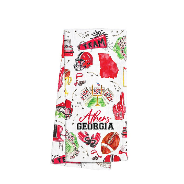 TAILGATES IN ATHENS TEA TOWEL