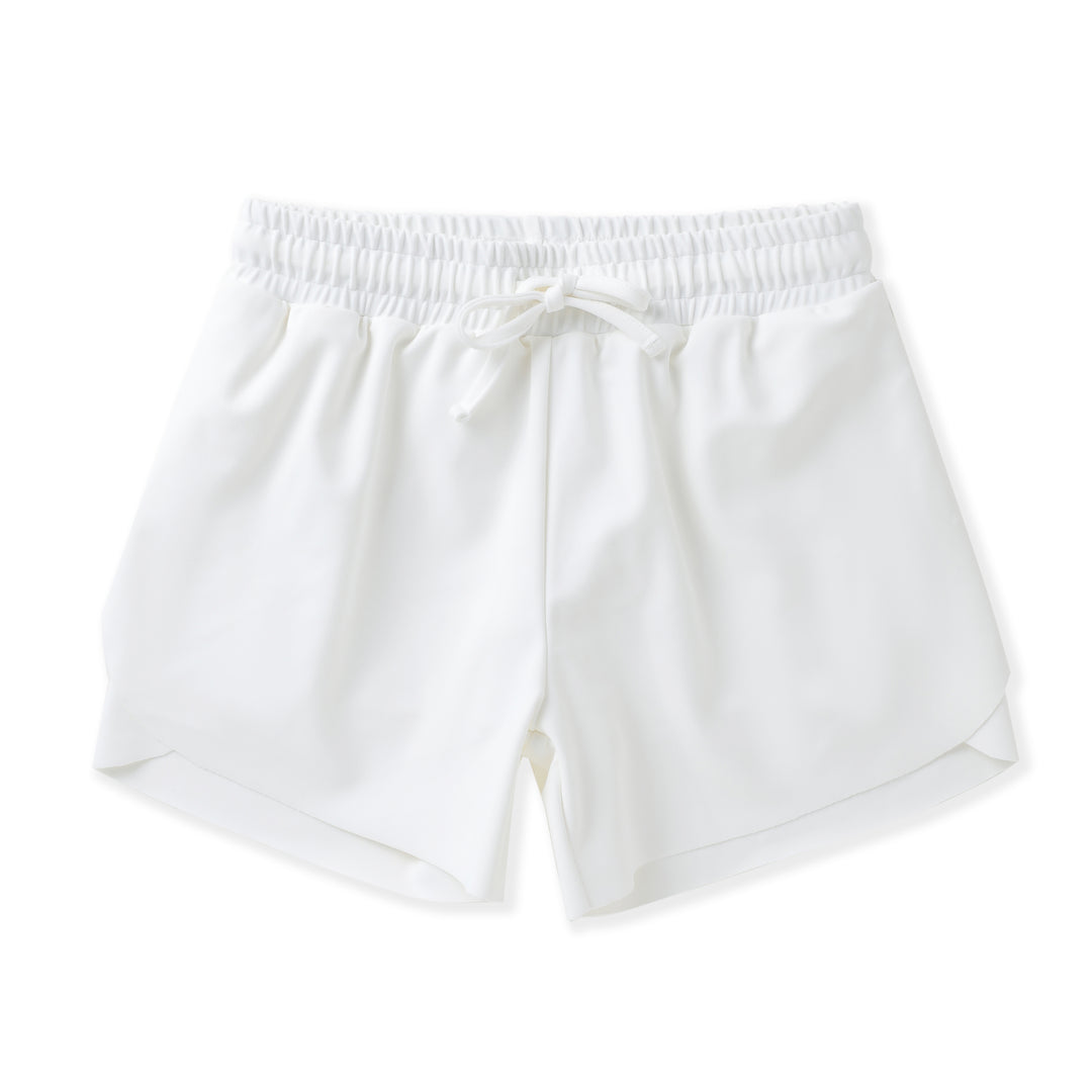 White shorts on a white background