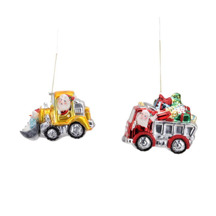 SANTA CONSTRUCTION ORNAMENT