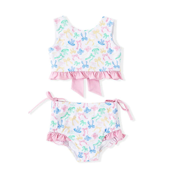 BOW-TIFUL TWO PIECE SWIMSUIT