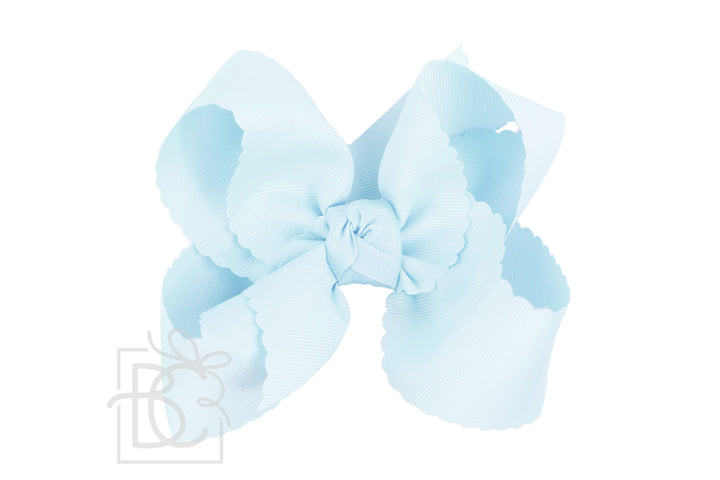 POWDER BLUE SCALLOPED EDGE BOW