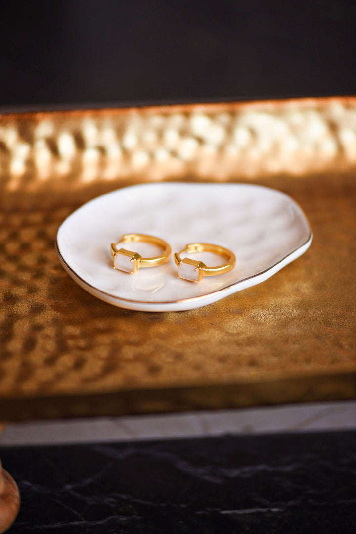 SCOUT HOOP EARRINGS MOTHER OF PEARL