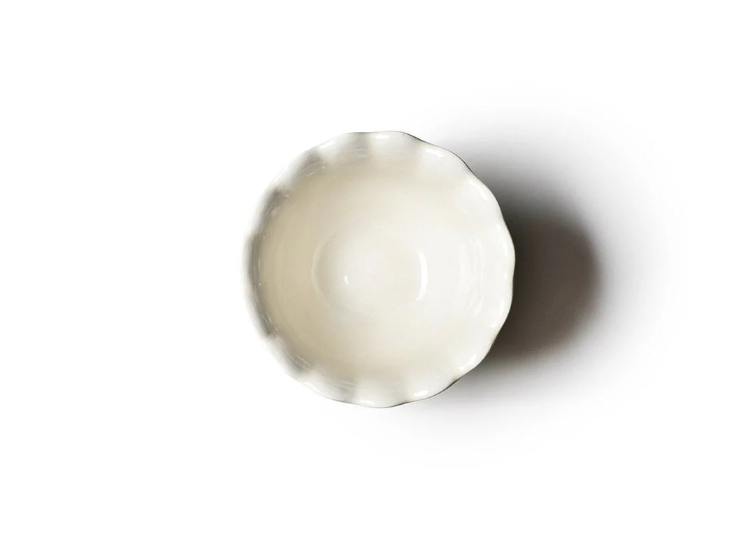 SIGNATURE WHITE RUFFLE FOOTED TRIFLE BOWL