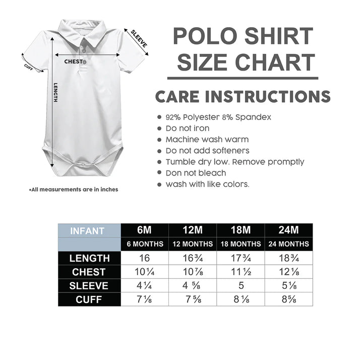 POLO SHIRT ONSIE SIZE CHART * USED FOR MULTIPLE PRODUCTS