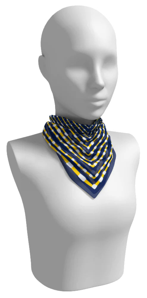 NAVY & GOLD GEO GAME DAY SCARF