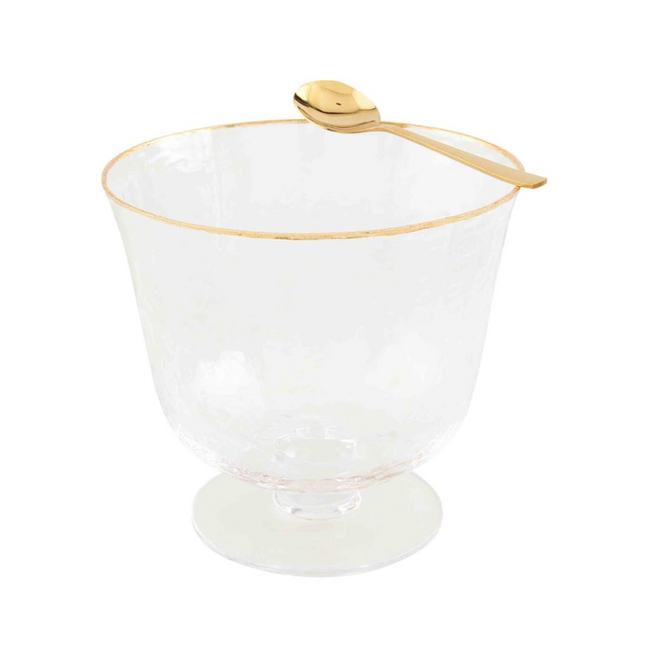 GOLD EDGE PEDESTAL BOWL SET