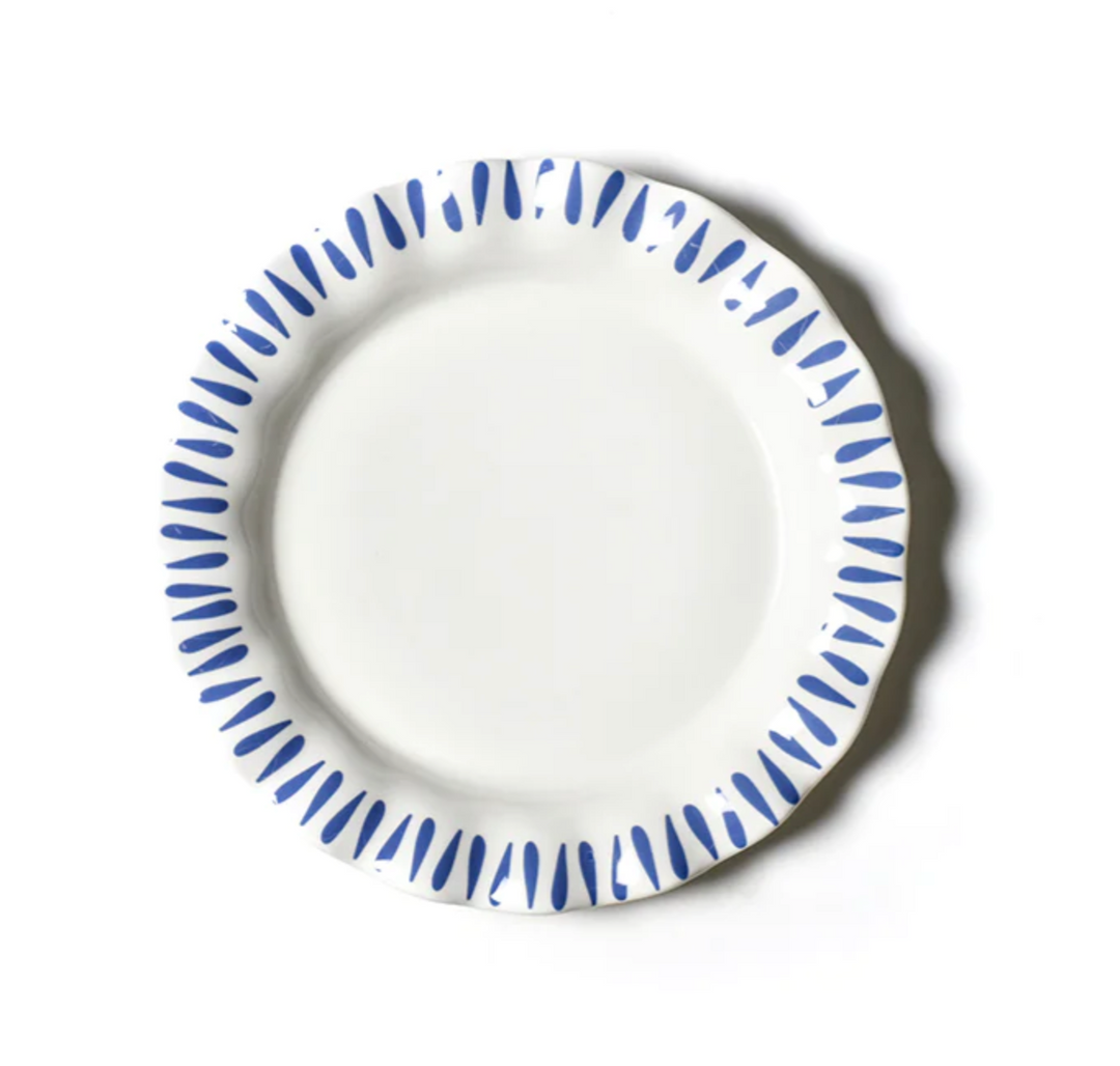 MARTIN/LANGSTON: IRIS BLUE DROP RUFFLE DINNER PLATE