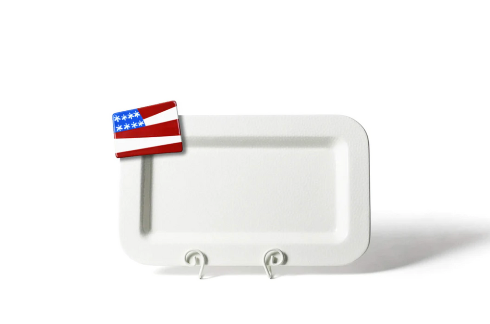 white rectangular serving platter