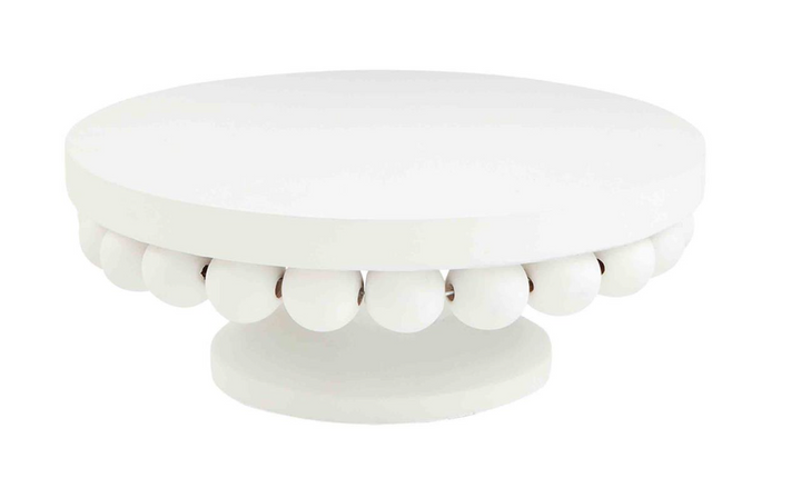 WHITE BEAD PEDESTAL