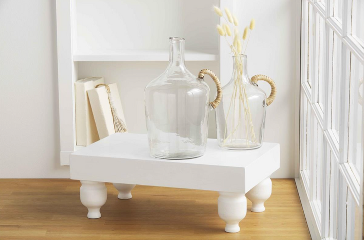 *Final Sale* White Serving Stand