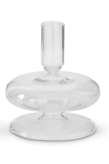 CLEAR MODERN TAPER CANDLEHOLDERS