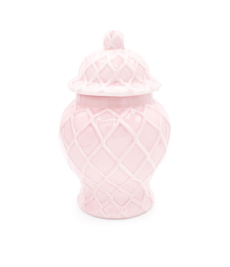 PINK TEXTURED SMALL GINGER JAR